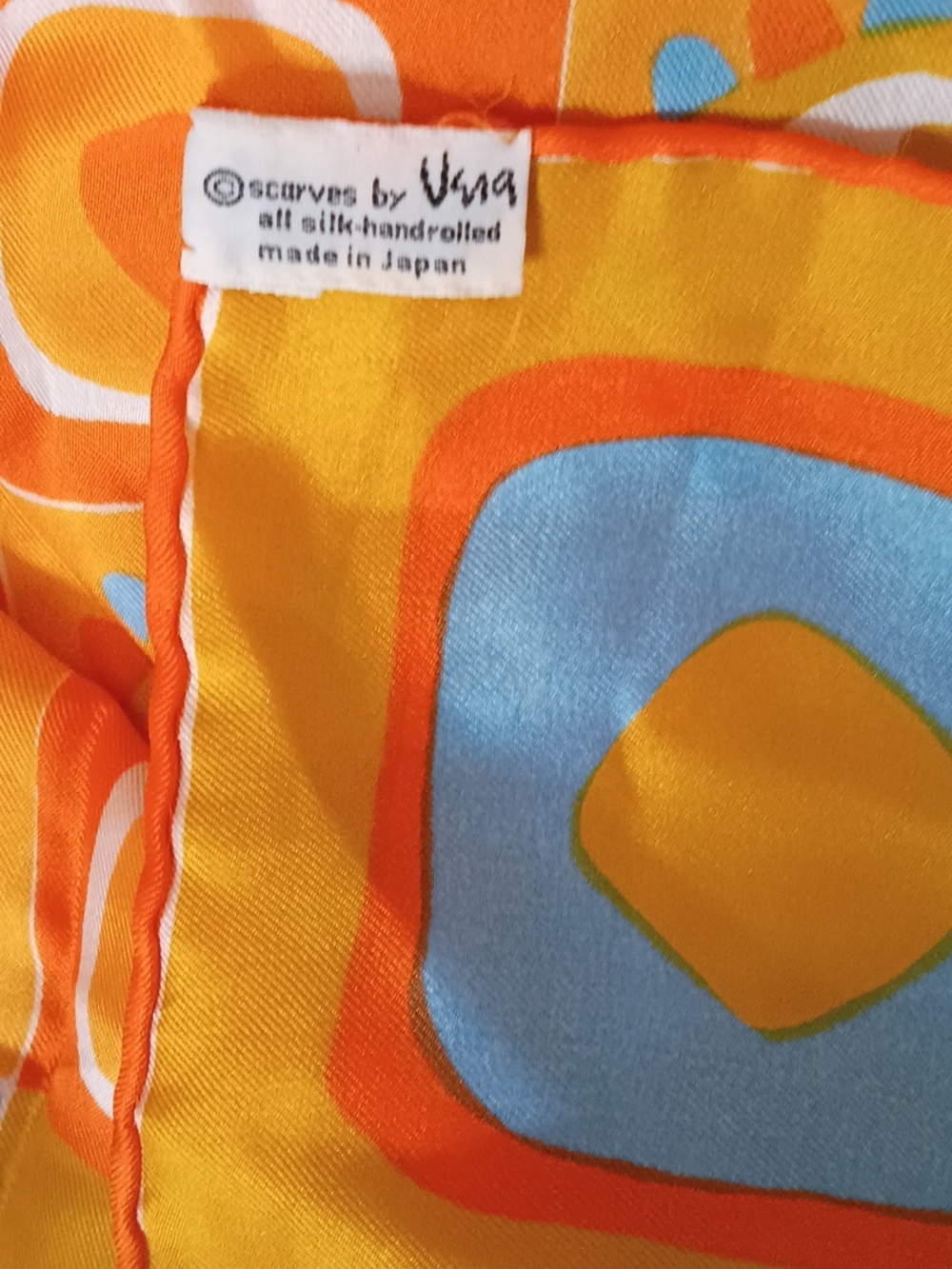 Two VERA Silk Scarves, 27 Inches Square & 24 Inches Square, Vintage, EUC! - Picture 3 of 5